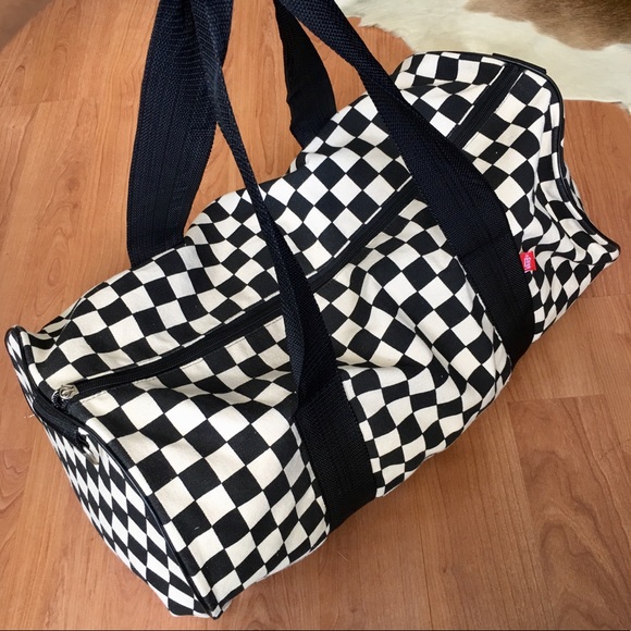 vans checkered duffle